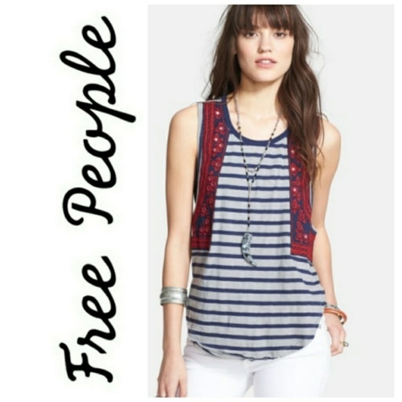 Free People Tops - NWOT ⏩Free People⏪ Wear Your Sparkle Striped Tank